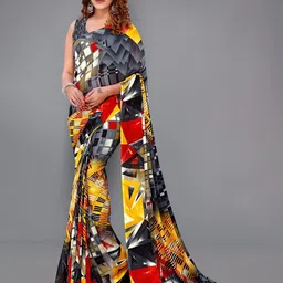 moda rapido ANAND SAREES Geometric Printed Saree-picture-25