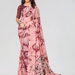 KALINI Tie And Dye Poly Georgette Saree-image-70