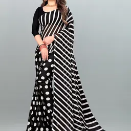 moda rapido ANAND SAREES Polka Dot Printed Saree-picture-27
