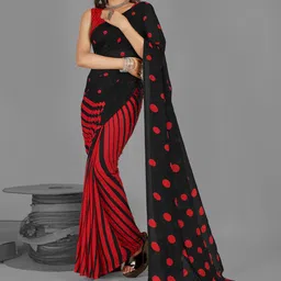 moda rapido ANAND SAREES Polka Dot Printed Saree-picture-18