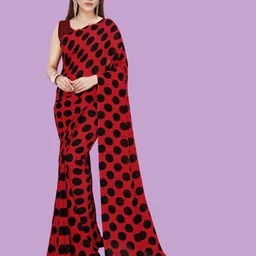 moda rapido ANAND SAREES Polka Dot Printed Saree-picture-20