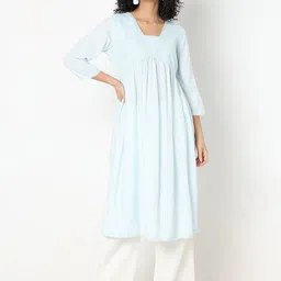 Ethnicity Geometric Woven Design Sequins Pleated A-Line Kurta-picture-11