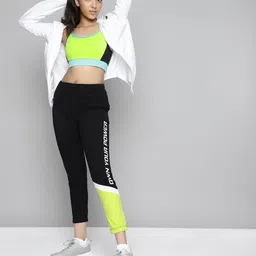 HRX By Hrithik Roshan U-17 Girls Jet Black Slim Fit Bio-Wash Cotton Lifestyle Joggers-picture-14