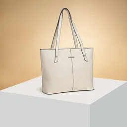 Forever Glam by Pantaloons Colourblocked PU Oversized Structured Shoulder Bag with Cut Work-picture-50