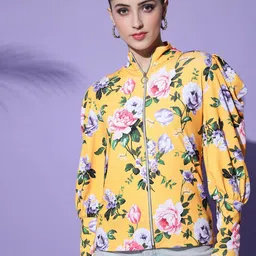 TANDUL Women Floral Lightweight Crop Sporty Jacket-picture-41