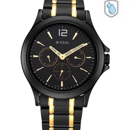 Titan Men Silver-Toned Brass Dial & Stainless Steel Bracelet Style Straps Analogue Watch 1698KM02-picture-48