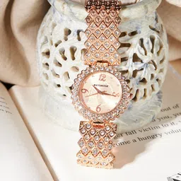 WATCHSTAR Women Stainless Steel Strap Analogue Watch Dollar copper DL-picture-42
