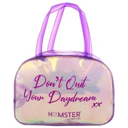 hamster London Shiny Boston Bag, Handbag for Womens, Girls (Purple, Size: 32X12X25 cm) image 1