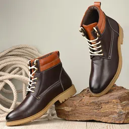 The Roadster Co. Men Colourblocked Lace-Up Regular Boots-picture-32