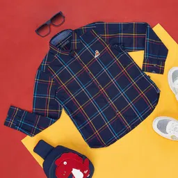 Pantaloons Junior Boys Checked Cotton Casual Shirt-image-33