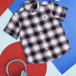 Pantaloons Junior Boys Tartan Checked Cotton Casual Shirt-picture-51