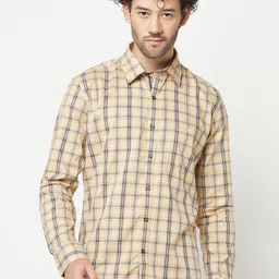 Crimsoune Club Slim Fit Checked Casual Pure Cotton Shirt-image-52