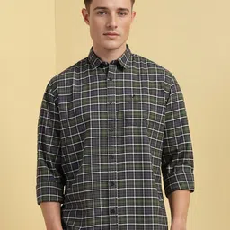 Allen Solly Men Custom Spread Collar Checked Cotton Casual Shirt-image-37