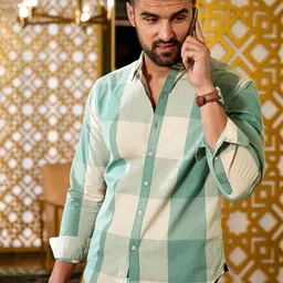 Campus Sutra Cotton Check Shirt-picture-21