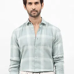 RARE RABBIT Comfort Checked Cotton Casual Shirt-image-9