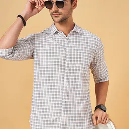 BYFORD by Pantaloons Slim Fit Checked Pure Cotton Casual Shirt-picture-38