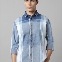Louis Philippe Jeans Colourblocked Slim Fit Cotton Opaque Casual Shirt-picture-39