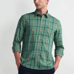 Arrow Sport Men Slim Fit Tartan Checked Spread Collar Casual Shirt-image-42