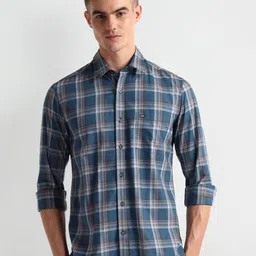 Arrow Sport Slim Fit Tartan Checked Casual Shirt-picture-38