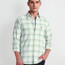 Arrow Sport Slim Fit Checked Cotton Oxford Casual Shirt-picture-32