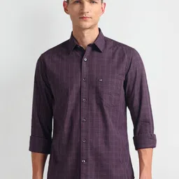 Arrow Sport Slim Fit Gingham Checked Casual Shirt-picture-9