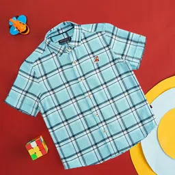 Pantaloons Junior Boys Tartan Checked Twill Cotton Casual Shirt image 1