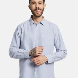 METTLE Men Micro Checks Opaque Checked Casual Shirt-image-43