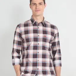 U.S. Polo Assn. Denim Co. Tartan Checked Pure Cotton Casual Shirt-picture-39