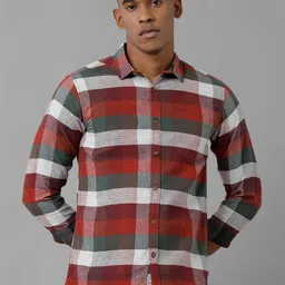 Voi Jeans Checked Pure Cotton Slim Fit Casual Shirt-picture-16