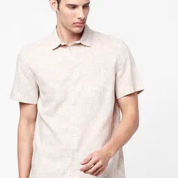 Celio Men Beige Floral Printed Casual Shirt-image-7