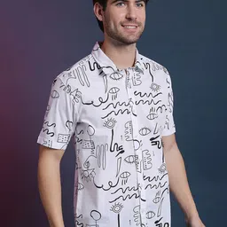 Campus Sutra Men White Opaque Printed Casual Shirt-image-15