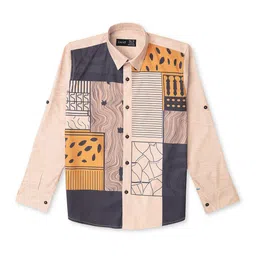 CAVIO Boys Standard Opaque Abstract Printed Cotton Casual Shirt image 1