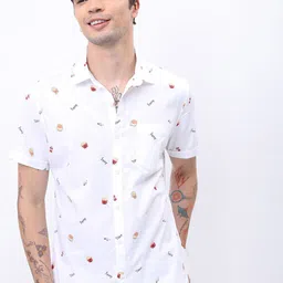 KETCH Conversational Slim Fit Cotton Casual Shirt-picture-17