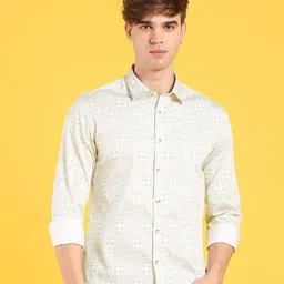 Flying Machine Geometric Printed Slim Fit Cotton Casual Shirt-picture-19