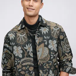 HIGHLANDER Men Relaxed Fit Spread Collar Floral Printed Casual Shirt-picture-31