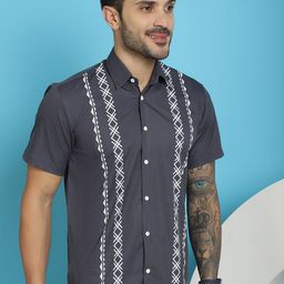 Indian Needle Classic Geometric Printed Casual Shirt-picture-41