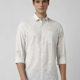 Peter England Casuals Men Spread Collar Floral Printed Cotton Slim Fit Casual Shirt-picture-24