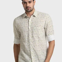 ColorPlus Men Tailored Fit Floral Opaque Printed Casual Shirt-image-70