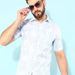 Crimsoune Club Men Classic Slim Fit Floral Opaque Printed Casual Shirt-picture-30
