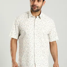 Indian Terrain Classic Slim Fit Floral Printed Cotton Casual Shirt-picture-11