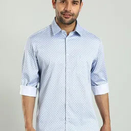 Indian Terrain Geometric Printed Classic Slim Fit Opaque Casual Shirt-picture-41