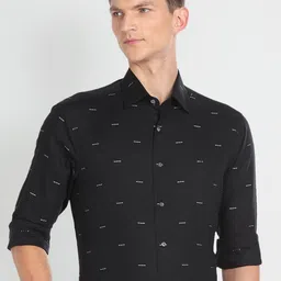 Arrow Geometric Printed Slim Fit Pure Cotton Formal Shirt-picture-39