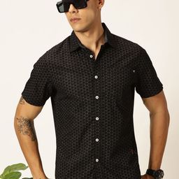 Thomas Scott Men Premium Slim Fit Opaque Printed Casual Shirt-picture-35