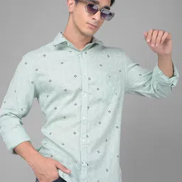 Crimsoune Club Slim Fit Geometric Printed Casual Shirt-picture-11