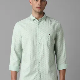 Louis Philippe Jeans Spread Collar Slim Fit Printed Cotton Casual Shirt-picture-21