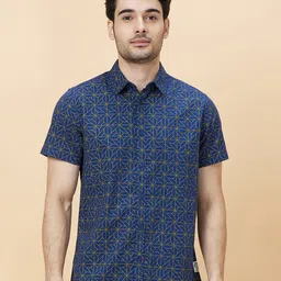 Being Human Slim Fit Geometric Printed Casual Shirt-picture-30