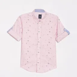 Allen Solly Junior Boys Slim Fit Spread Collar Conversational Printed Cotton Casual Shirt-picture-12