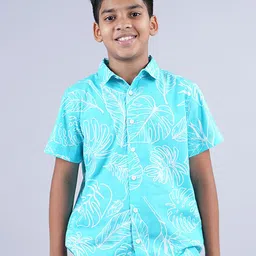KiddoPanti Boys Floral Printed Cotton Casual Shirt-picture-27