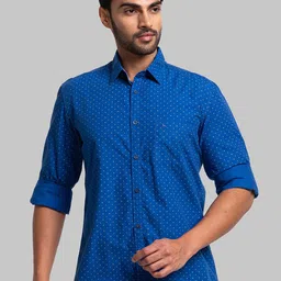 Parx Men Blue Slim Fit Printed Casual Shirt-image-53