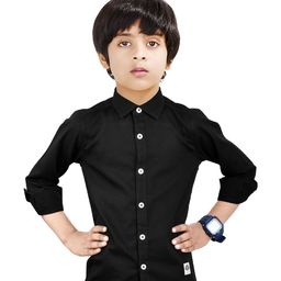 MADE IN THE SHADE Boys Spread Collar Solid Cotton Casual Shirt-picture-26